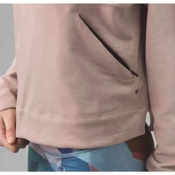 Prana Phoenix velour pullover pink mock neck Sweater size L. - Picture 2 of 8